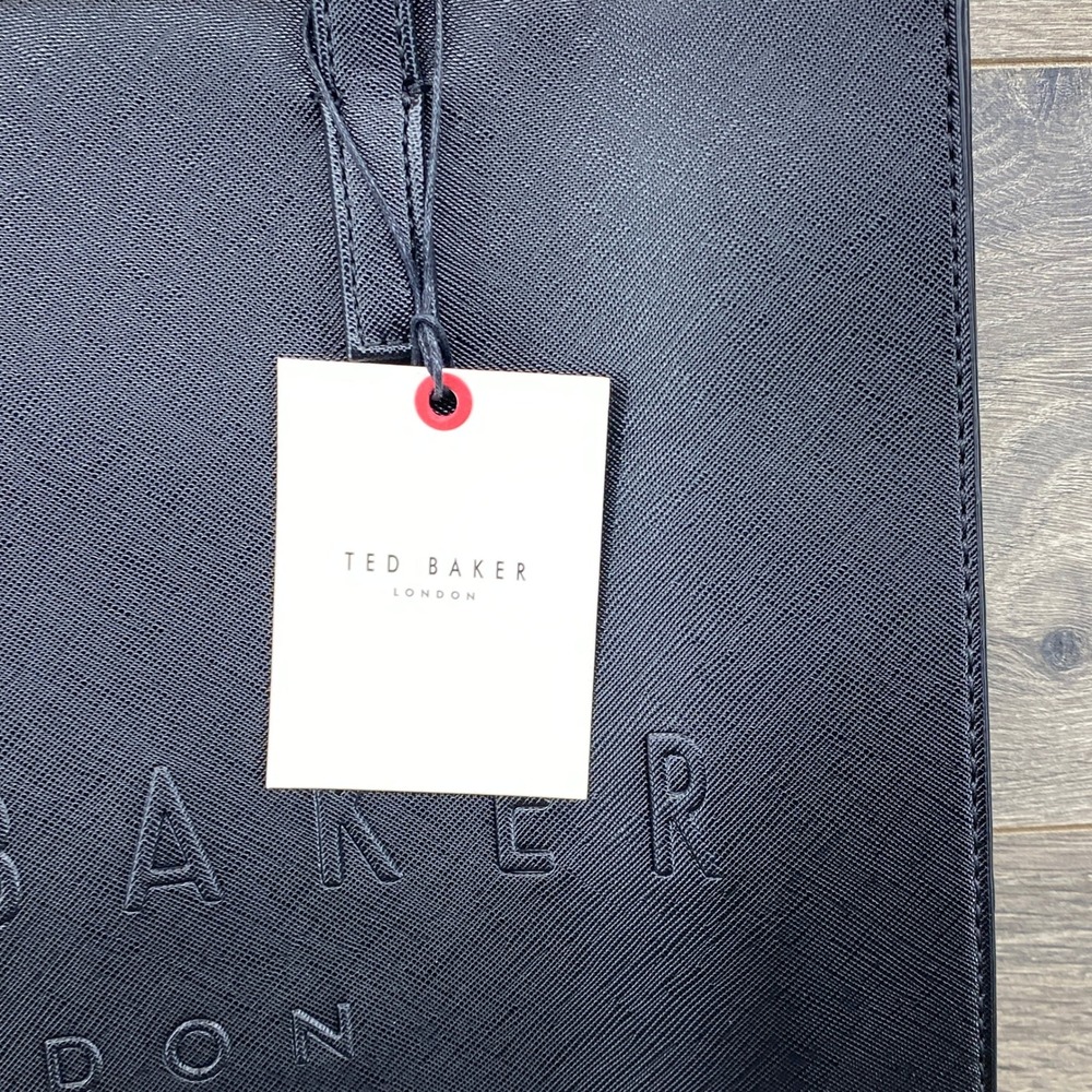 Ted Baker The Icon Tote Bag Womens Large Black Saffiano Embossed Logo - Picture 5 of 6